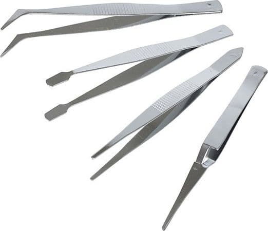 SET 4 PINZETTE IN ACCAIO INOSSIDABILE PER SOPRACIGLIE SOPRA CIGLIE MACKUP BEAUTY - 3