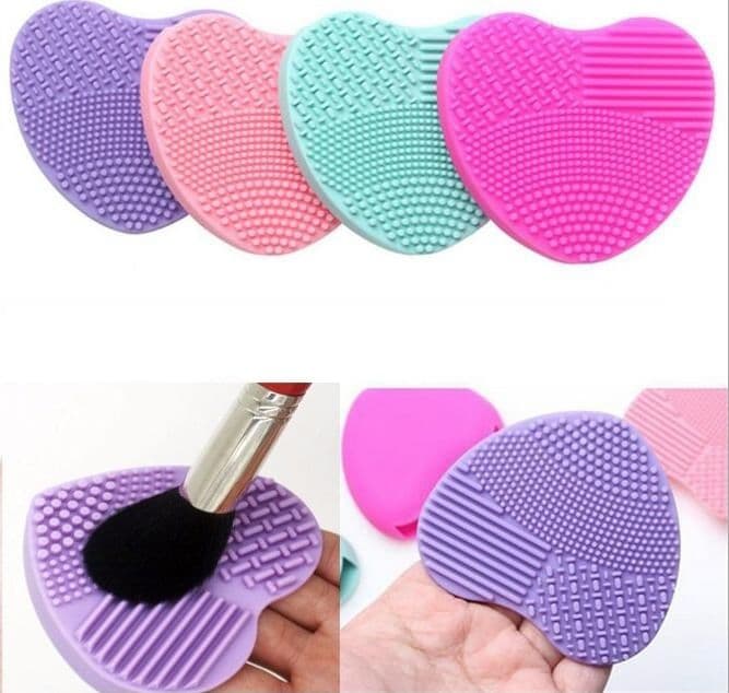 2 BUSHEGG SPAZZOLA PER PULIZIA PENNELLO PENNELLI SILICONE COSMETICI MAKE UP