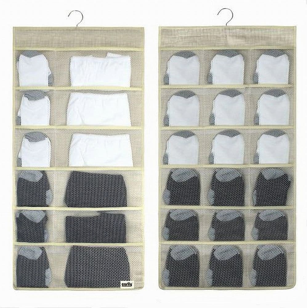 PORTA OGGETTI ORGANIZER A SOSPENSIONE CON 12-18 TASCHE TESSUTO 40 X 78 CM 69730 - 4