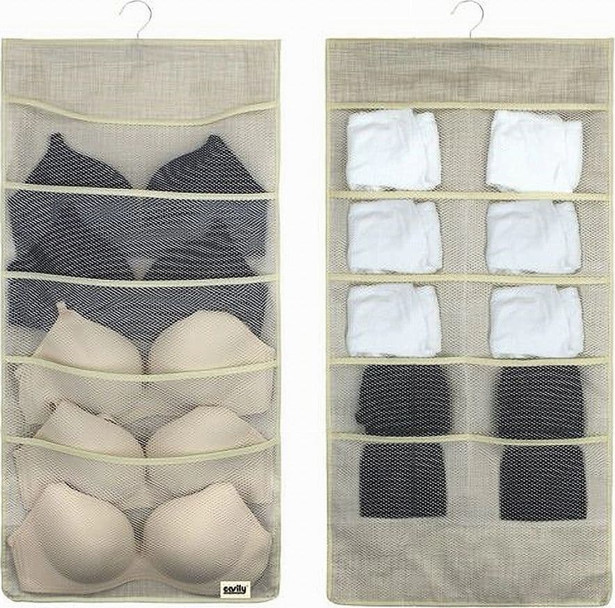 PORTA OGGETTI ORGANIZER A SOSPENSIONE CON 5-10 TASCHE IN TESSUTO 40 X 78CM 69731 - 4