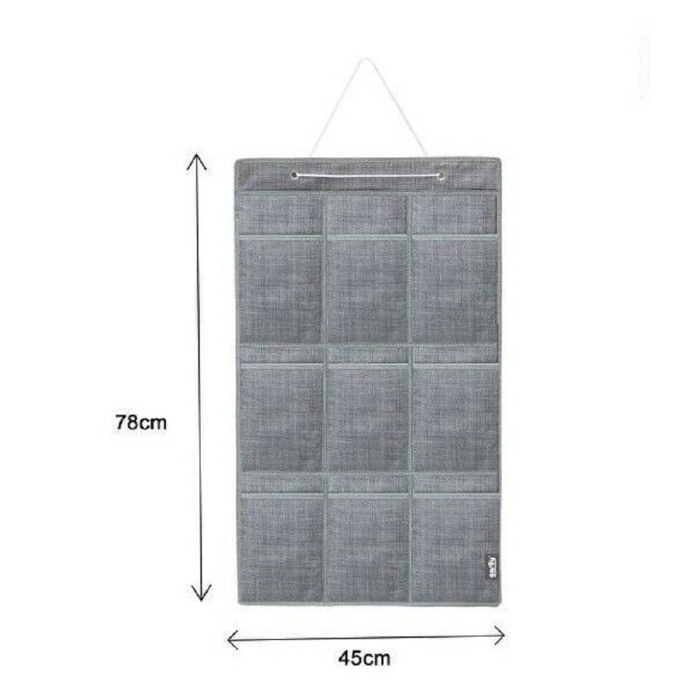 PORTAOGGETTI ORGANIZER A SOSPENSIONE 9 TASCHE TESSUTO BAGNO CAMERA 45X78CM 69715 - 2