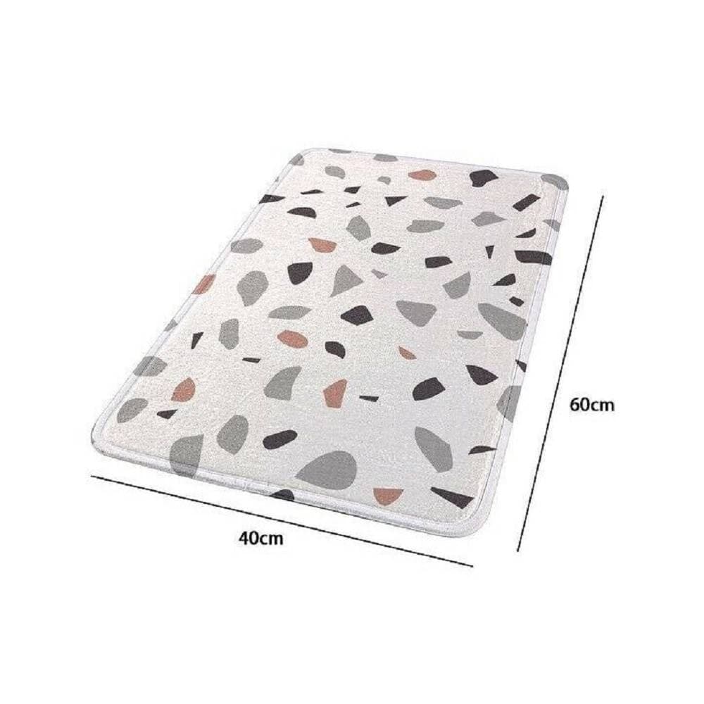 TAPPETO TAPPETINO PER BAGNO ARREDO CASA CON FANTASIA GEOMETRICA 40 X 60 CM 69832 - 2
