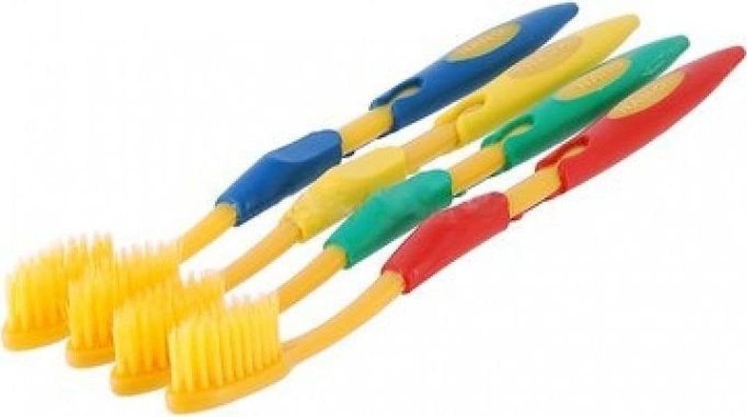 SET 4 PEZZI SPAZZOLINI SPAZZOLINO DA DENTI SETOLE MORBIDE PROTEGGI GENGIVE - 2
