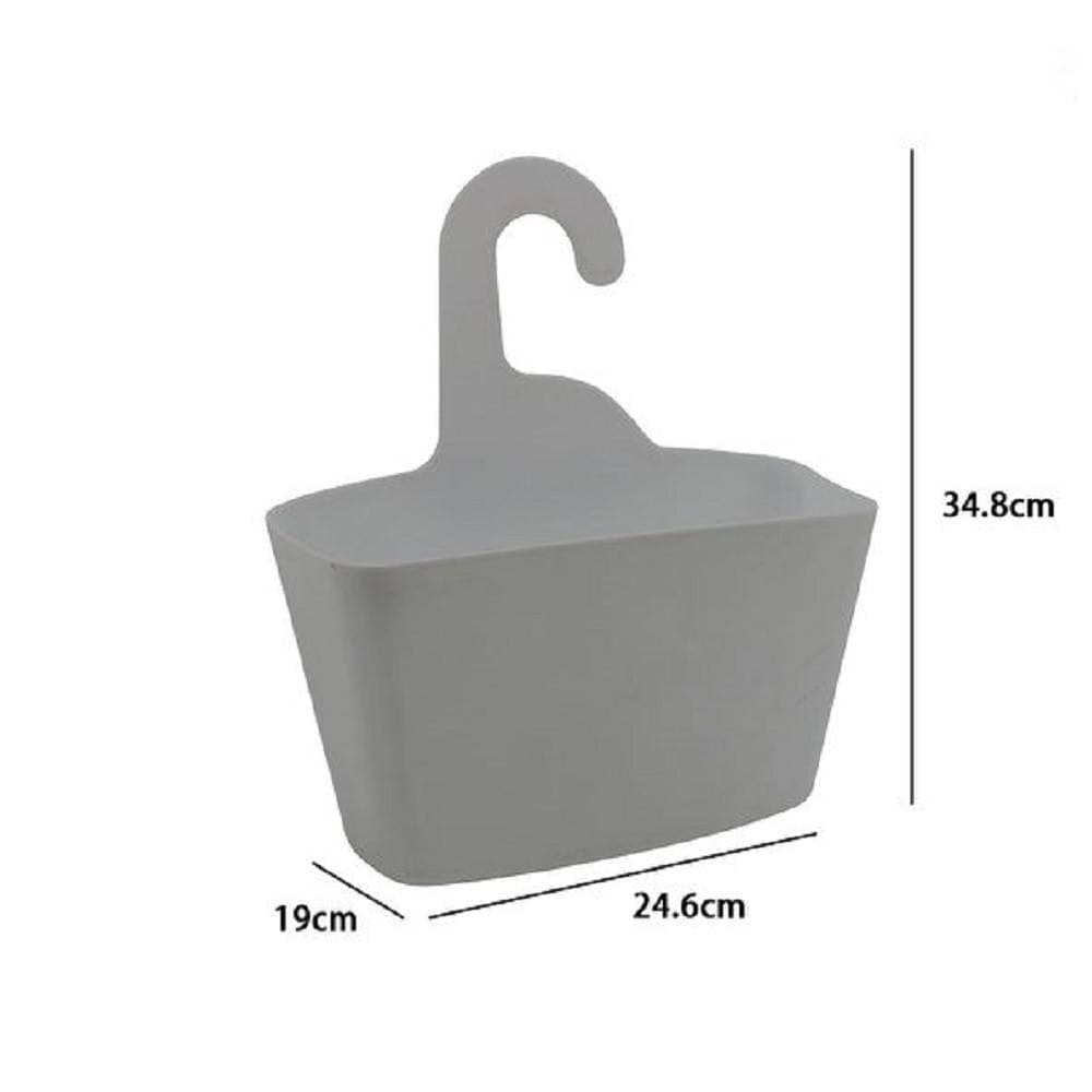CESTINO PORTAOGGETTI APPENDERE ORGANIZER RETTANGOLARE IMPERMEABILE GRIGIO 69826 - 2