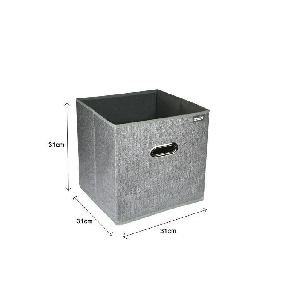 SCATOLA PORTA DOCUMENTI D'ARCHIVIAZIONE UFFICIO BOX PORTATUTTO 31X31X31CM 69688 - 3