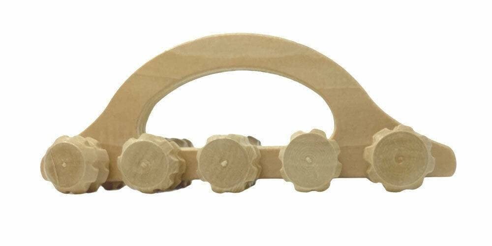 RULLO MASSAGGIATORE IN LEGNO PER MASSAGGI ANTICELLULITE CERVICALE SCHIENA 69596 - 2