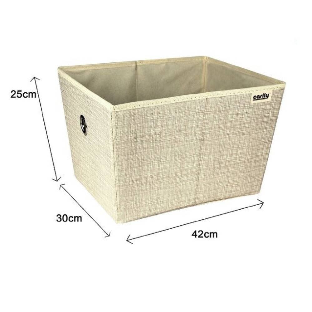 BOX SCATOLA SALVASPAZIO PORTATUTTO CONTENITORE ARMADI ORGANIZER 25X30X42CM 69726 - 3