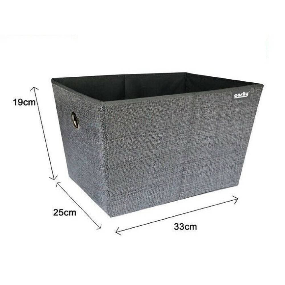 BOX SCATOLA SALVASPAZIO PORTATUTTO CONTENITORE ARMADI ORGANIZER 25X33X19CM 69725 - 2
