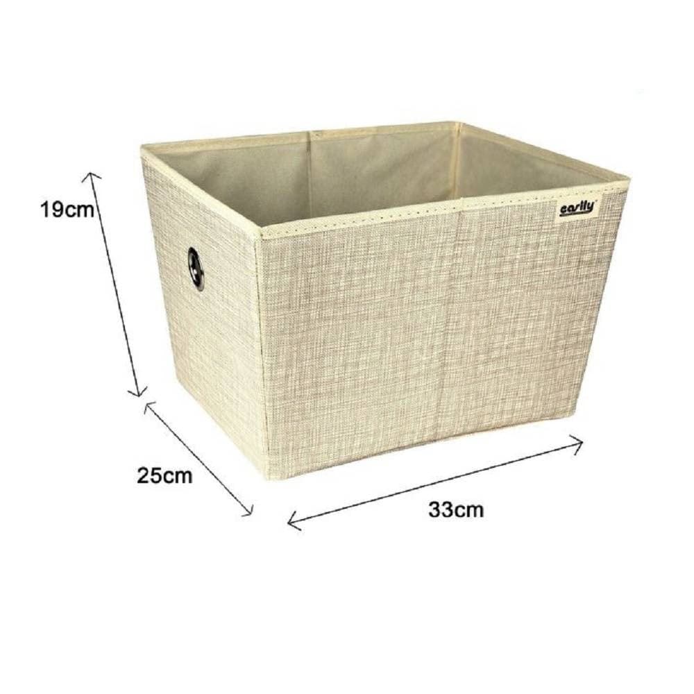 BOX SCATOLA SALVASPAZIO PORTATUTTO CONTENITORE ARMADI ORGANIZER 25X33X19CM 69725 - 3