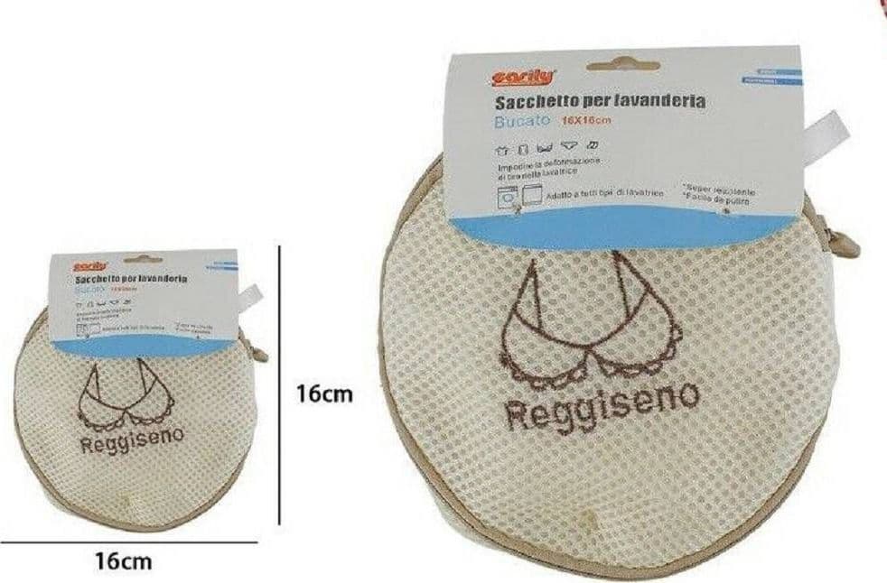 SACCHETTO A RETE LAVANDERIA LAVATRICE LAVAGGIO BIANCHERIA INTIMO REGGISENO 59114 - 2