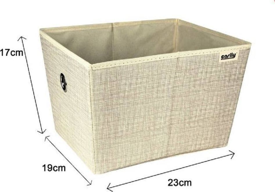 BOX SCATOLA SALVASPAZIO PORTATUTTO CONTENITORE ARMADI ORGANIZER 19X23X17CM 69724 - 3