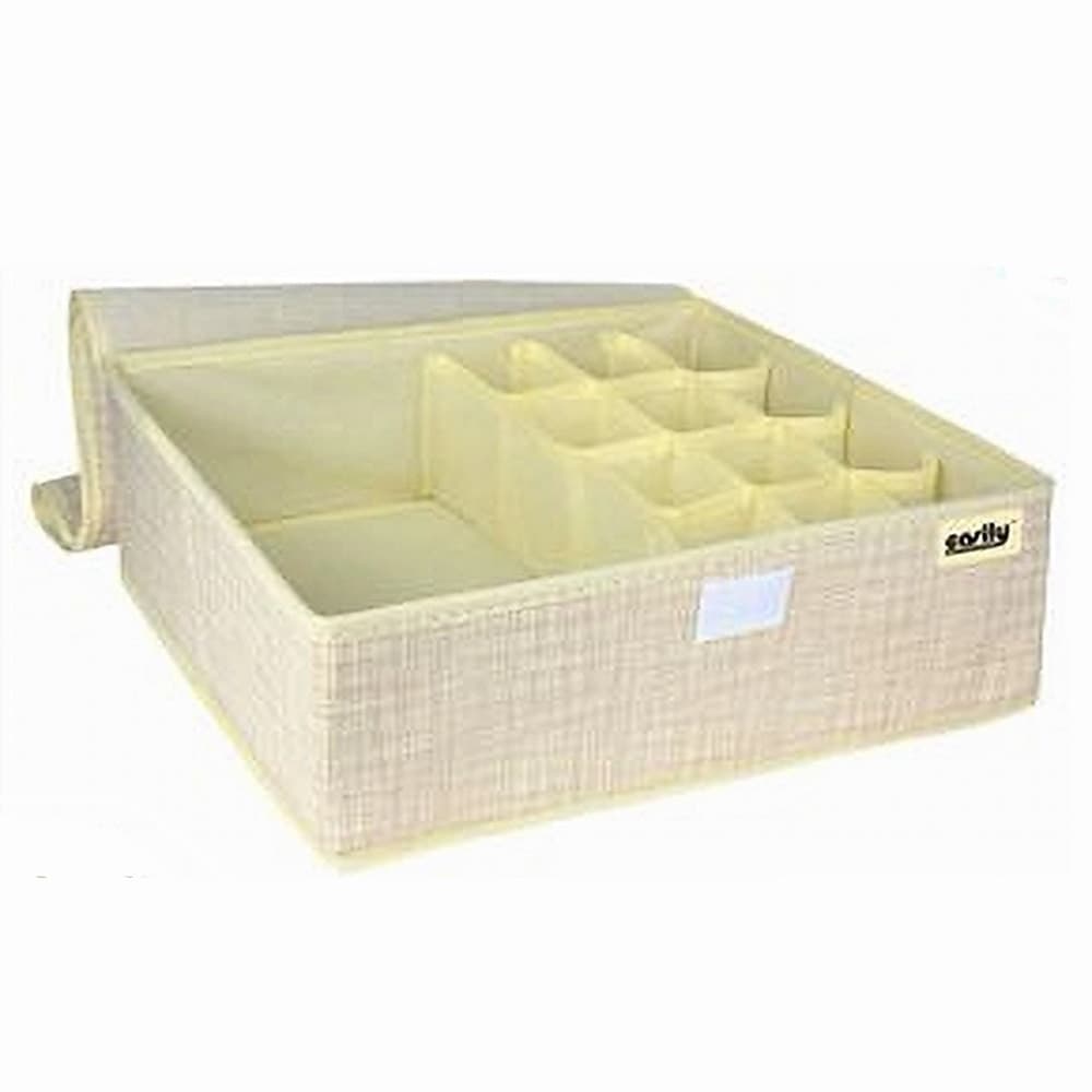 PORTAOGGETTI TESSUTO ORGANIZER CONTENITORE BIANCHERIA 13 POSTI 35X25X11CM 69721 - 4