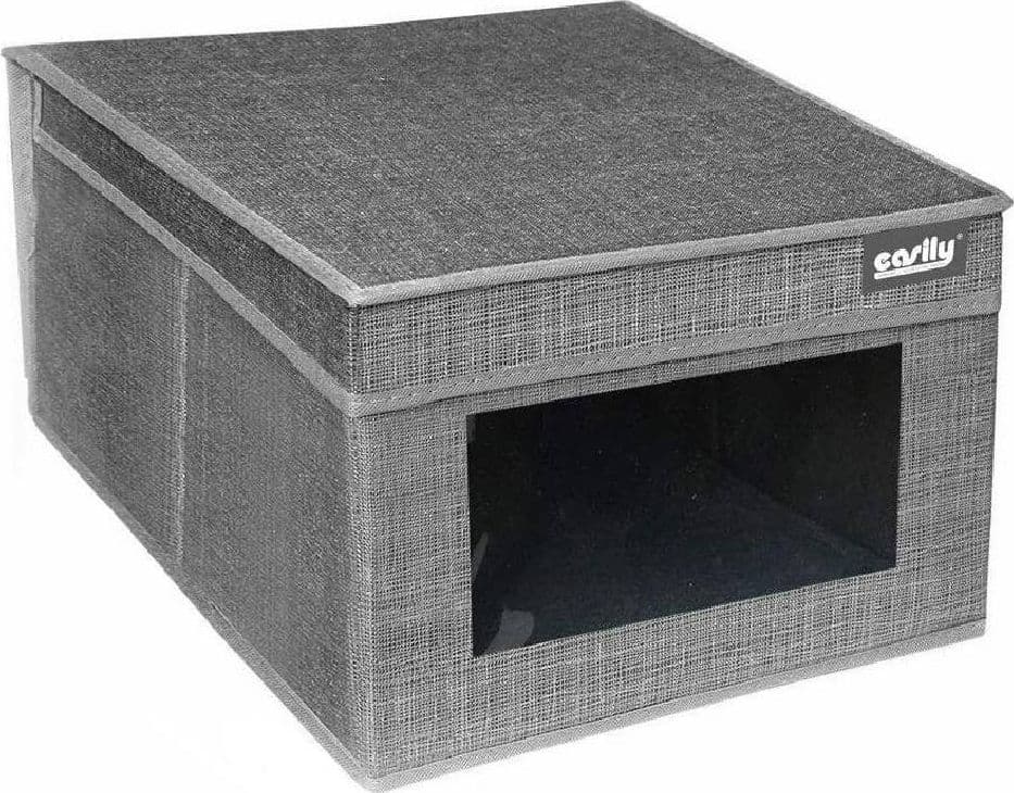 SCATOLA PORTA DOCUMENTI UFFICIO BOX ORGANIZER PORTATUTTO 25X35X16CM GRIGIO 69690 - 2