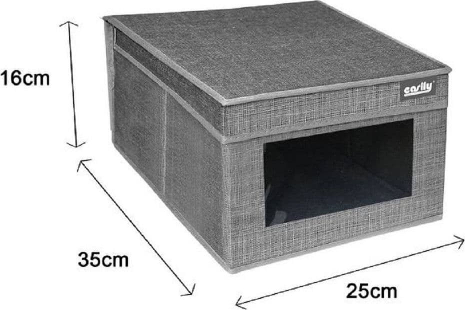 SCATOLA PORTA DOCUMENTI UFFICIO BOX ORGANIZER PORTATUTTO 25X35X16CM GRIGIO 69690 - 3