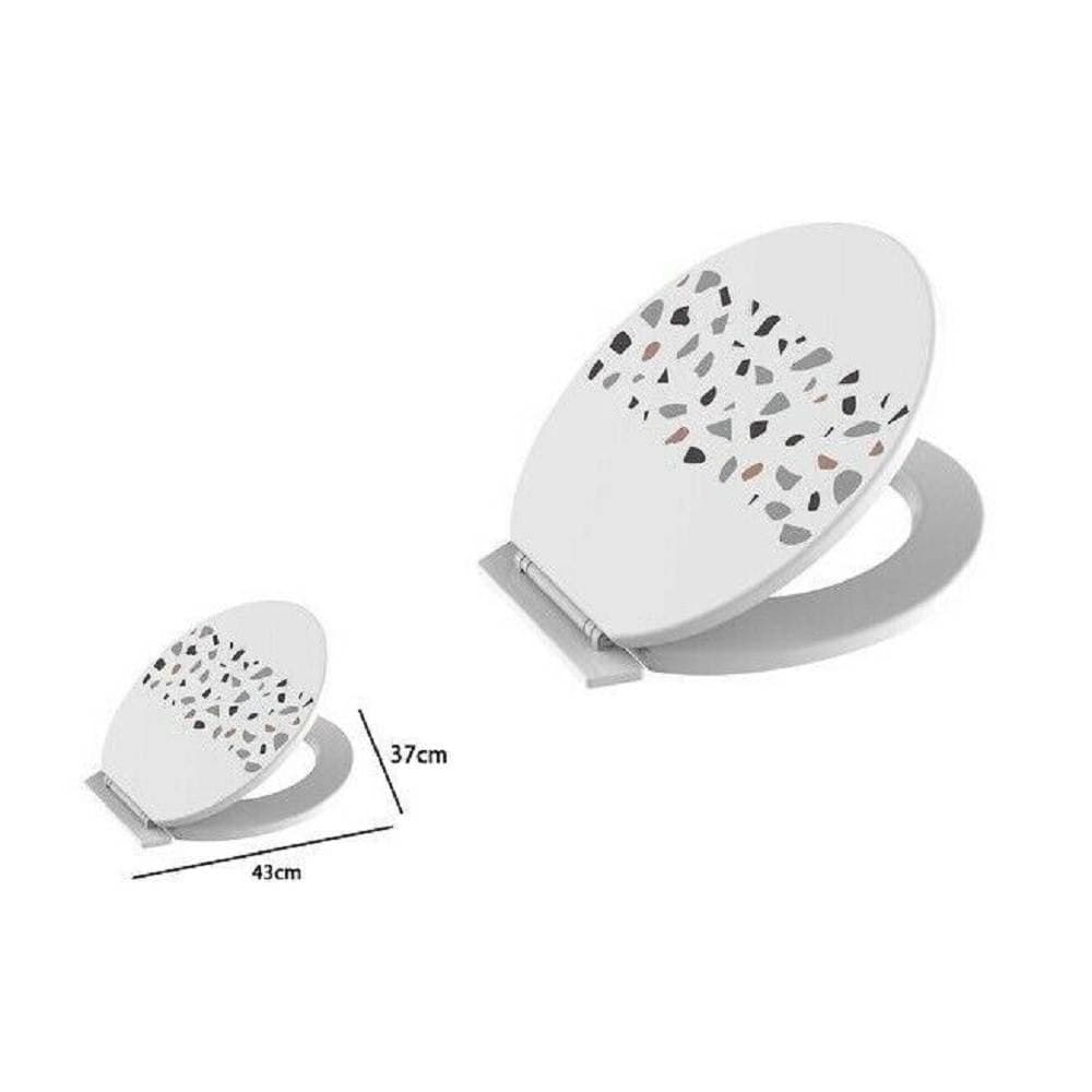 SEDILE COPRIVASO WC WATER COPRIWATER BAGNO PVC UNIVERSALE BIANCO ASTRATTO 59029 - 2