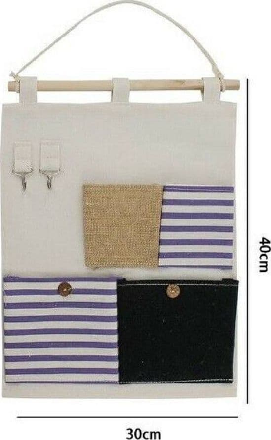 PORTA OGGETTI ORGANIZER APPENDERE 4 TASCHE TESSUTO BAGNO CAMERA MULTIUSO 10480 - 2
