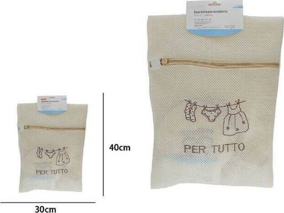 SACCHETTO SALVA REGGISENO LAVATRICE LAVAGGI BIANCHERIA RETE INTIMO 40X30CM 59115 - 2