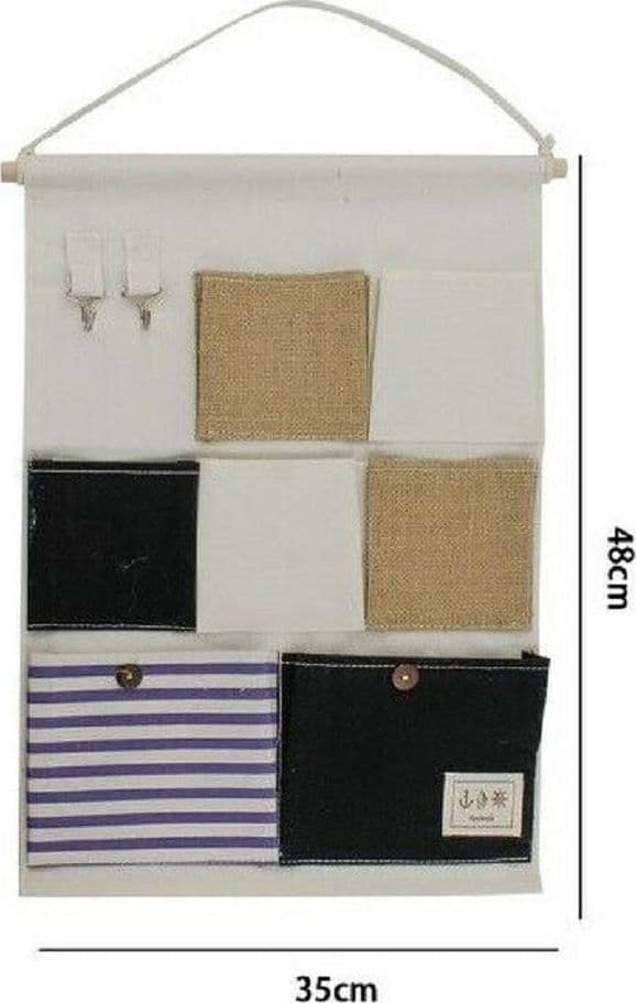 PORTA OGGETTI ORGANIZER APPENDERE 7 TASCHE TESSUTO BAGNO CAMERA MULTIUSO 10481 - 2