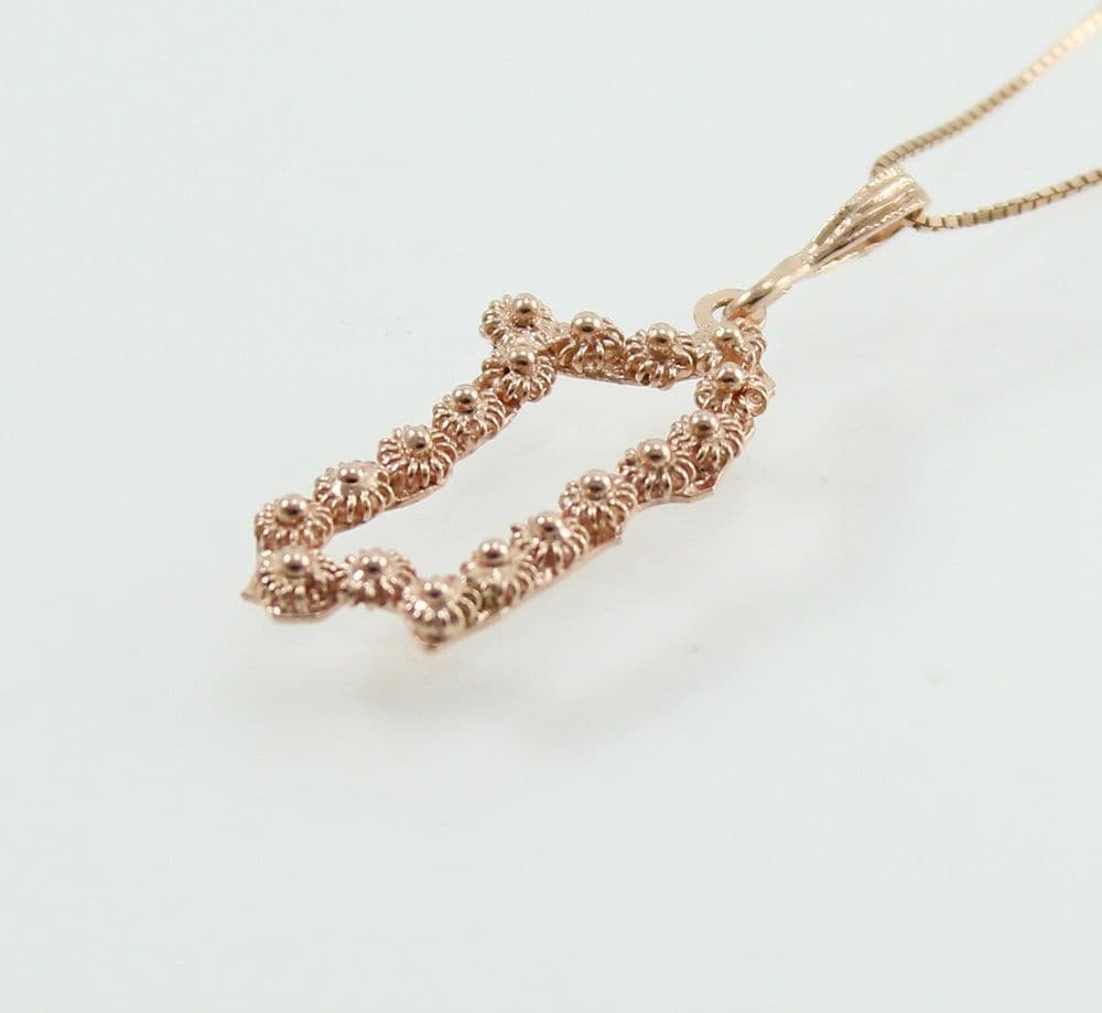 Collana Sardegna con Pendente Filigrana Sarda Argento Rosè - 2