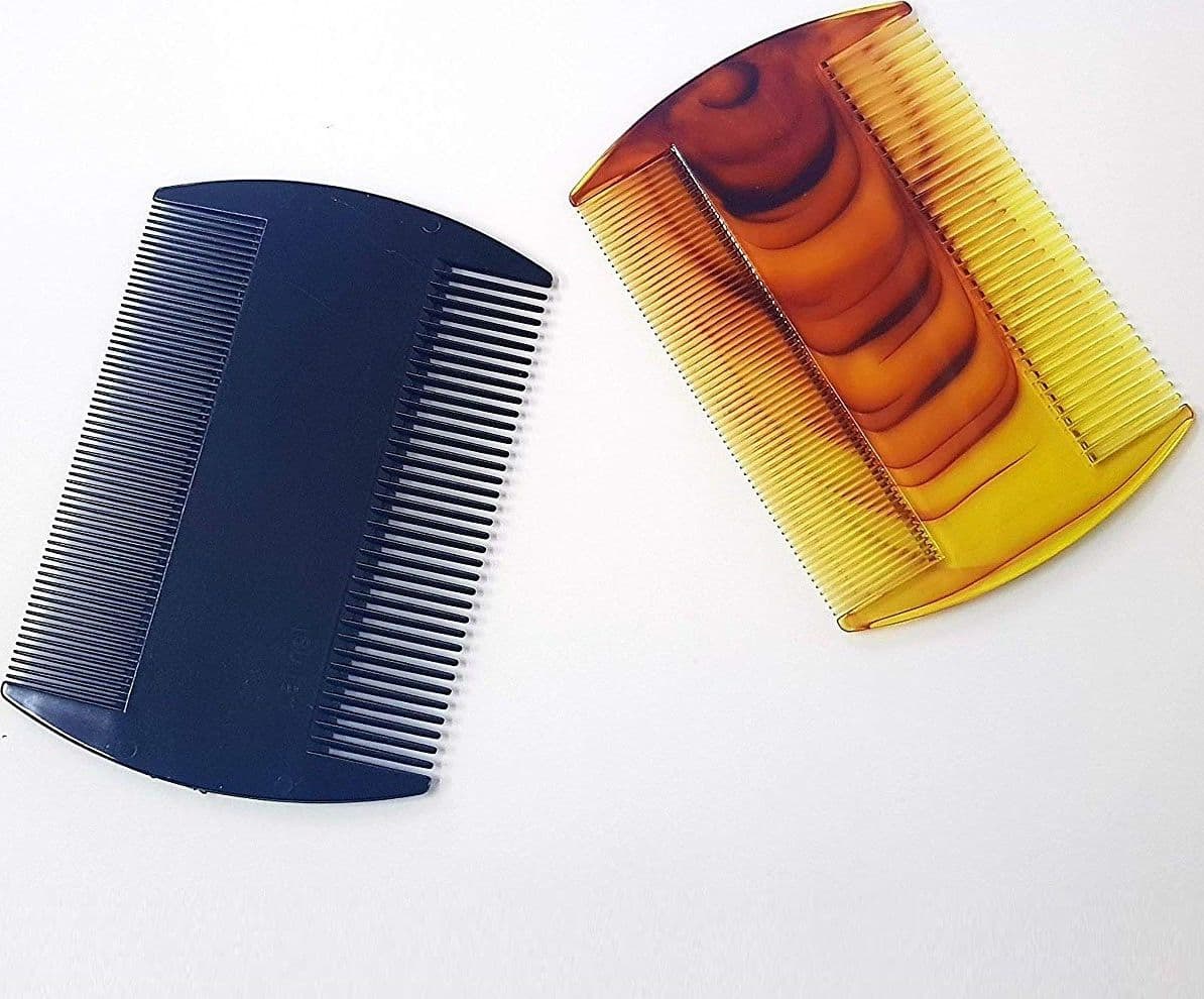SET 2 PEZZI DOPPIO PETTINE SPAZZOLA M6 PER CAPELLI BARBA PETTINI DISTRICANTE
