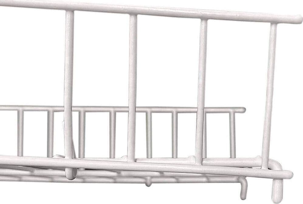 MOBILETTO IN METALLO PORTA OGGETTI 2 RIPIANI BIANCO SCAFFALE BAGNO 32X36CM 52530 - 5
