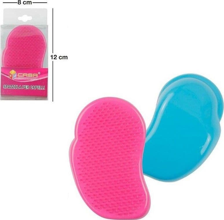 SPAZZOLA PORTATILE DA BORSA DISTRICANTE PER CAPELLI COLORATA ADULTI E BAMBINI - 2