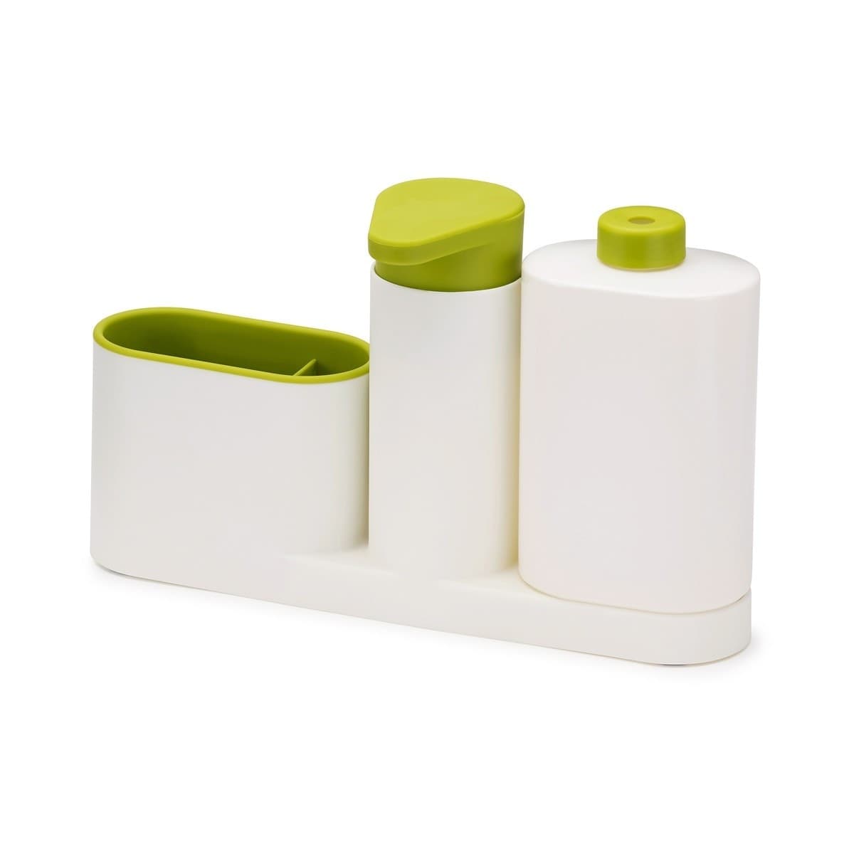 SET ORGANIZER PER LAVELLO DISPENSER DI SAPONE LIQUIDO + BOTTIGLIA + CONTENITORE - 4