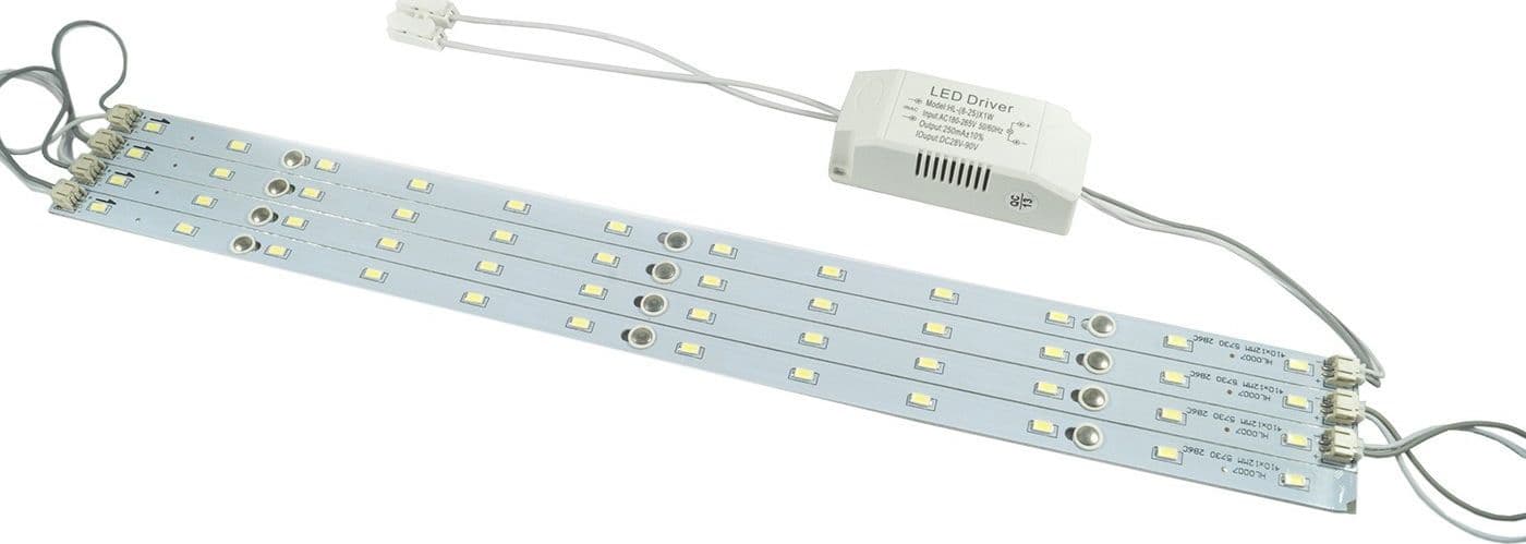 STRISCIA LED RIGIDA CALAMITATA BARRA KIT PLAFONIERA LAMPADA NEON LUCE STRIP - 3