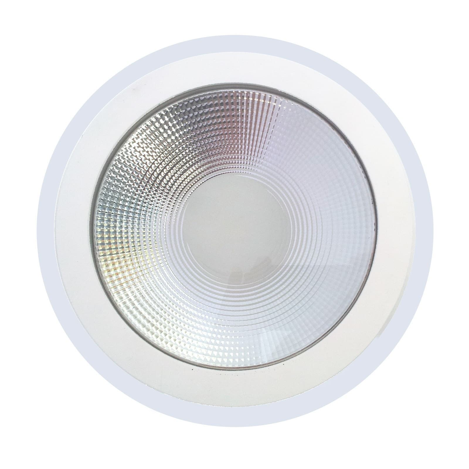 FARO FARETTO PANNELLO AD INCASSO A LED IN VETRO TONDO 10 WATT BIANCO LUCE - 2