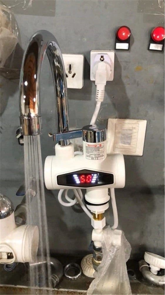 RUBINETTO MISCELATORE ELETTRICO SPINA CALDAIA ACQUA CALDA CON DISPLAY RX-007 - 3