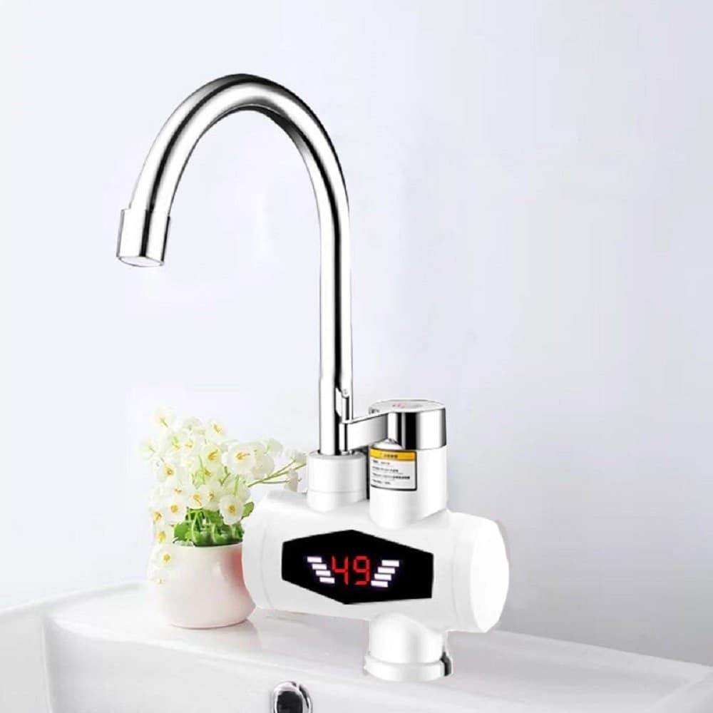 RUBINETTO MISCELATORE ELETTRICO SPINA CALDAIA ACQUA CALDA CON DISPLAY RX-007 - 4