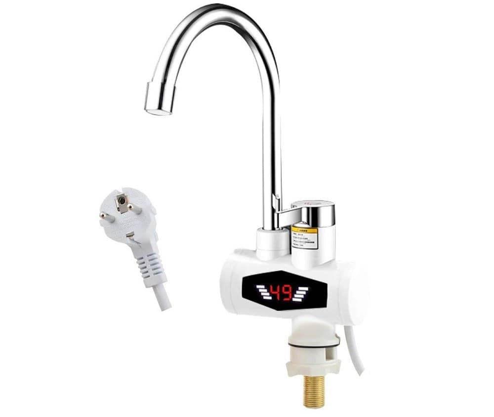 RUBINETTO MISCELATORE ELETTRICO SPINA CALDAIA ACQUA CALDA CON DISPLAY RX-007 - 5