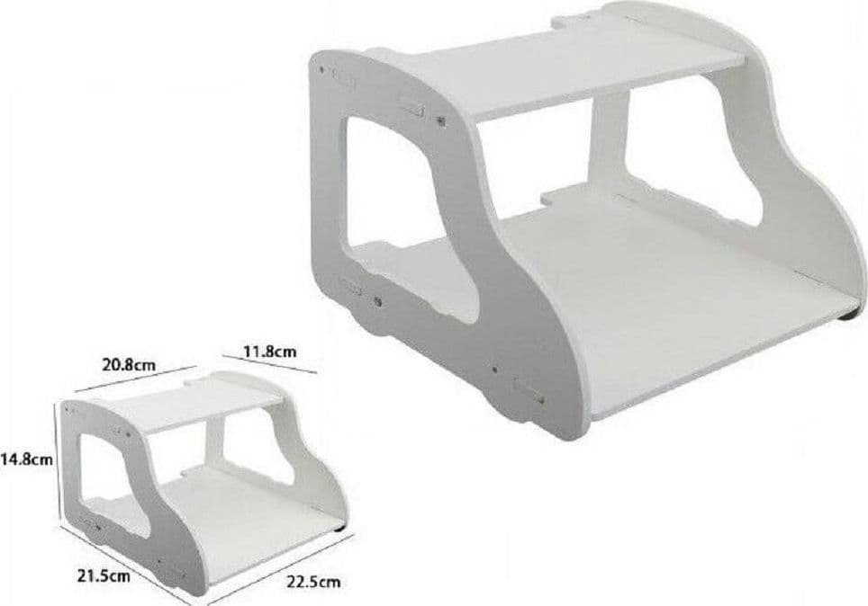 MENSOLA IN LEGNO BIANCO 22.5 X 21.5 X 14.8CM ARREDO CASA RIPIANI CAMERETTA 70205