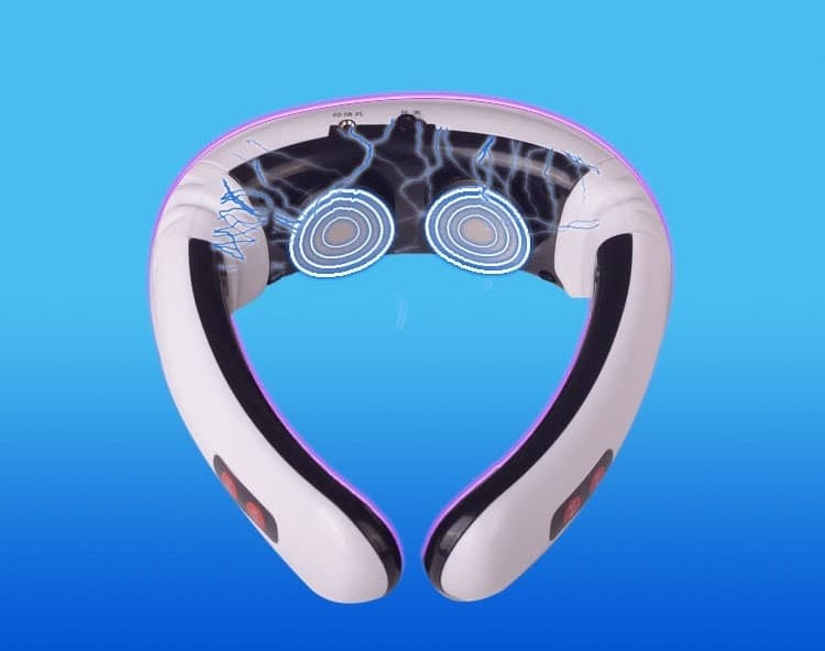 MASSAGGIO MASSAGGIATORE A IMPULSI MAGNETICI COLLO CERVICALE FASCIA TERMICA COLLO - 4