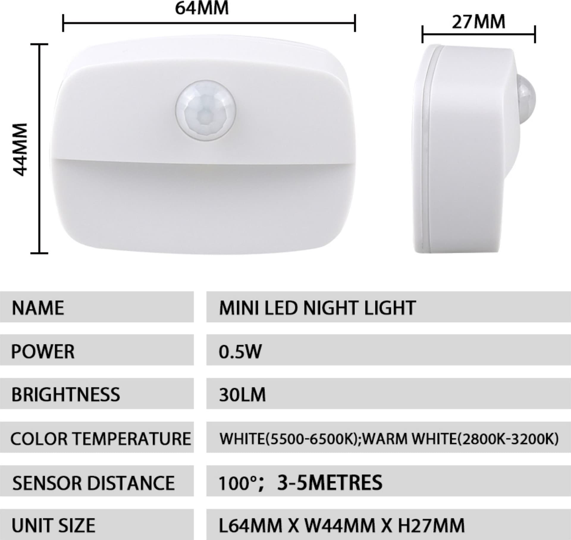 LUCE ARMADIO COMODINO ANTA CON SENSORE A LED CASSETTO MOBILE PORTA CON BATTERIE - 2