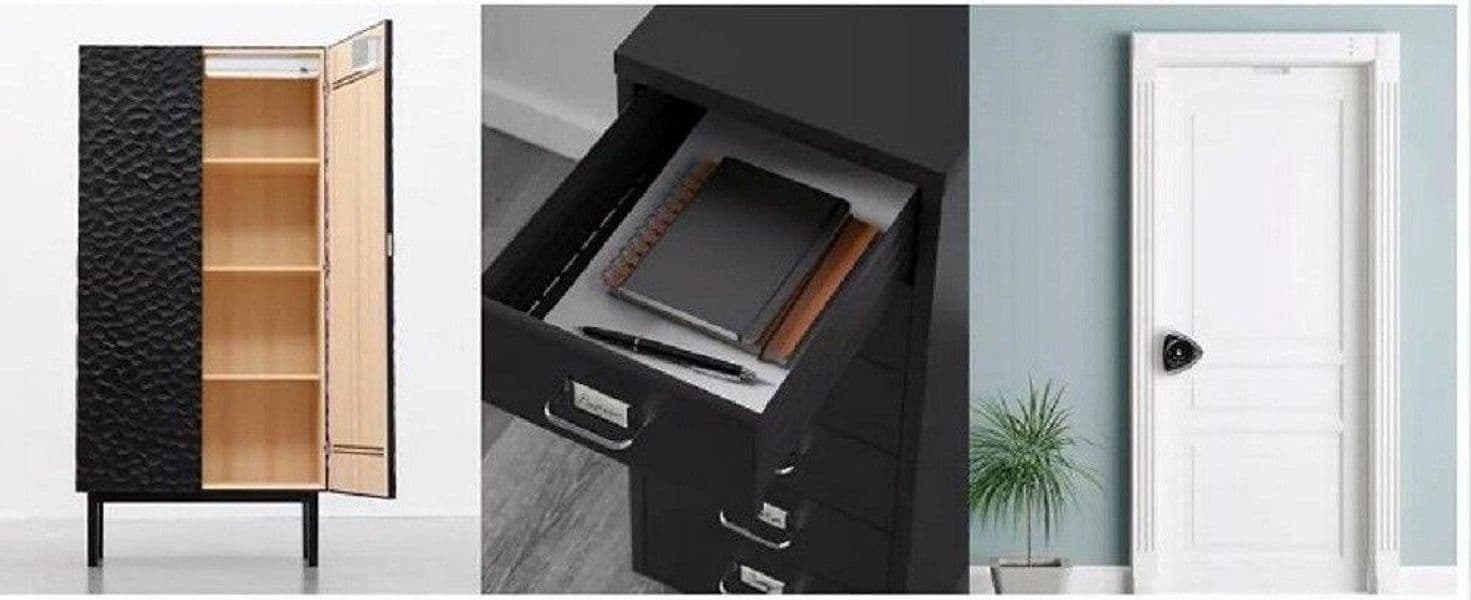 LUCE ARMADIO COMODINO ANTA CON SENSORE A LED CASSETTO MOBILE PORTA CON BATTERIE - 5