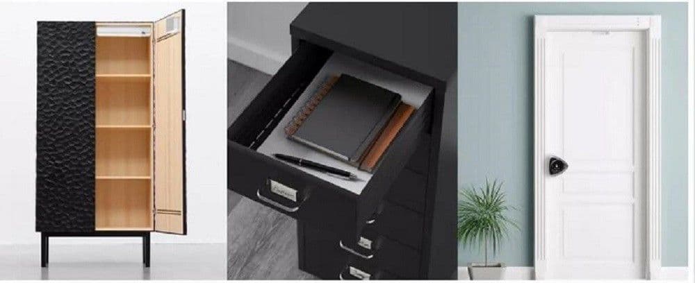 LUCE ARMADIO COMODINO ANTA CON SENSORE A LED CASSETTO MOBILE PORTA CON BATTERIE - 5