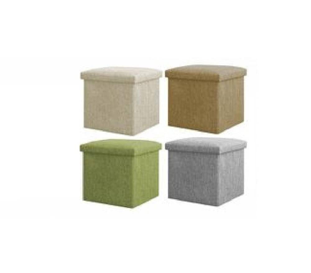 POUFF PUFF POUF CONTENITORE IMBOTTITO CON SEDUTA IN TESSUTO 30 X 30 X 30CM 69585 - 3