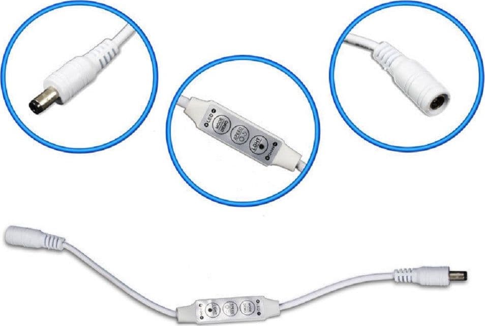 CONTROLLER STRISCE LED DIMMERABILE CON CONNETTORE JACK 5MM MASCHIO A FEMMINA - 3