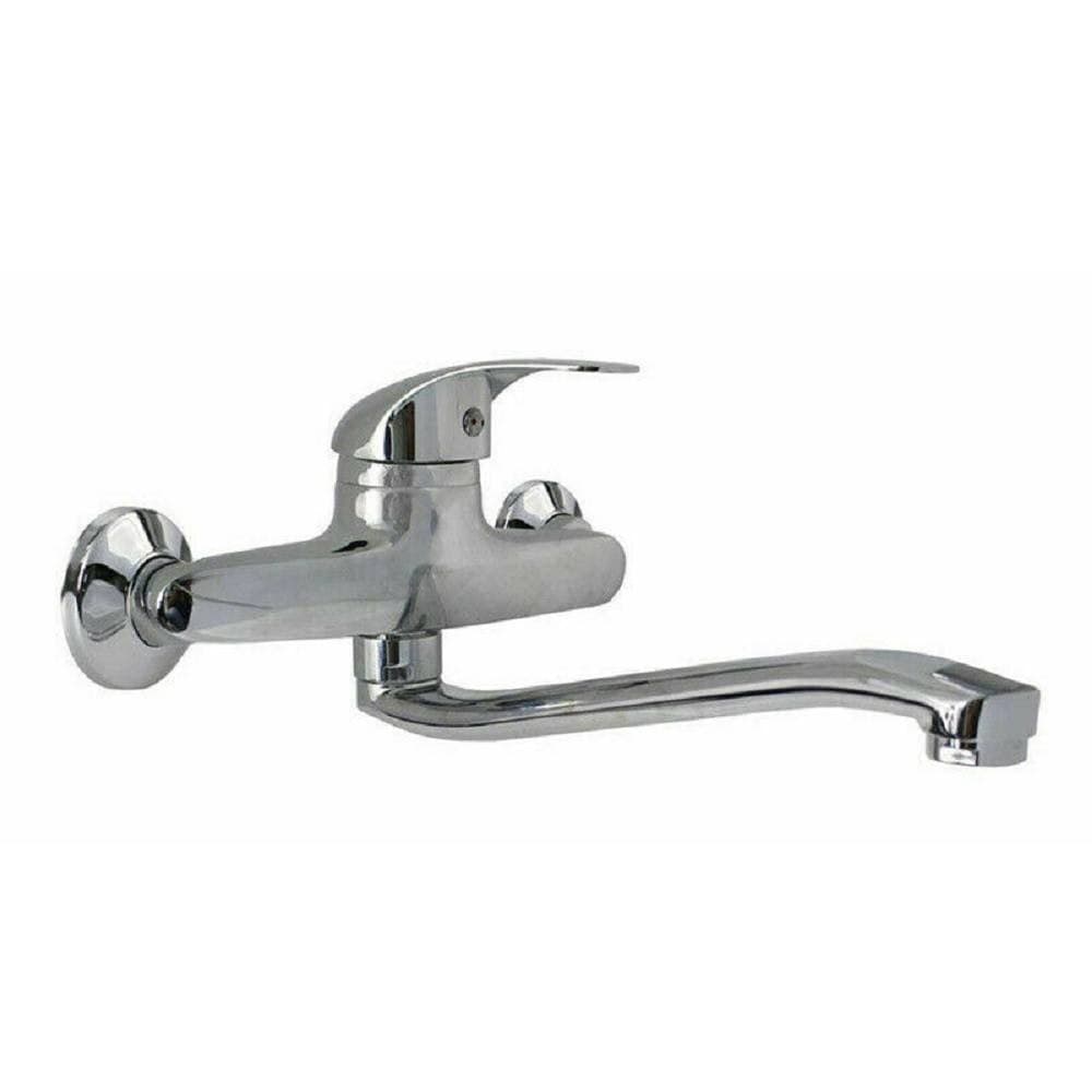 MISCELATORE RUBINETTO MONOCOMANDO LAVELLO CUCINA CANNA ALTA CROMATO MURO 69139 - 3