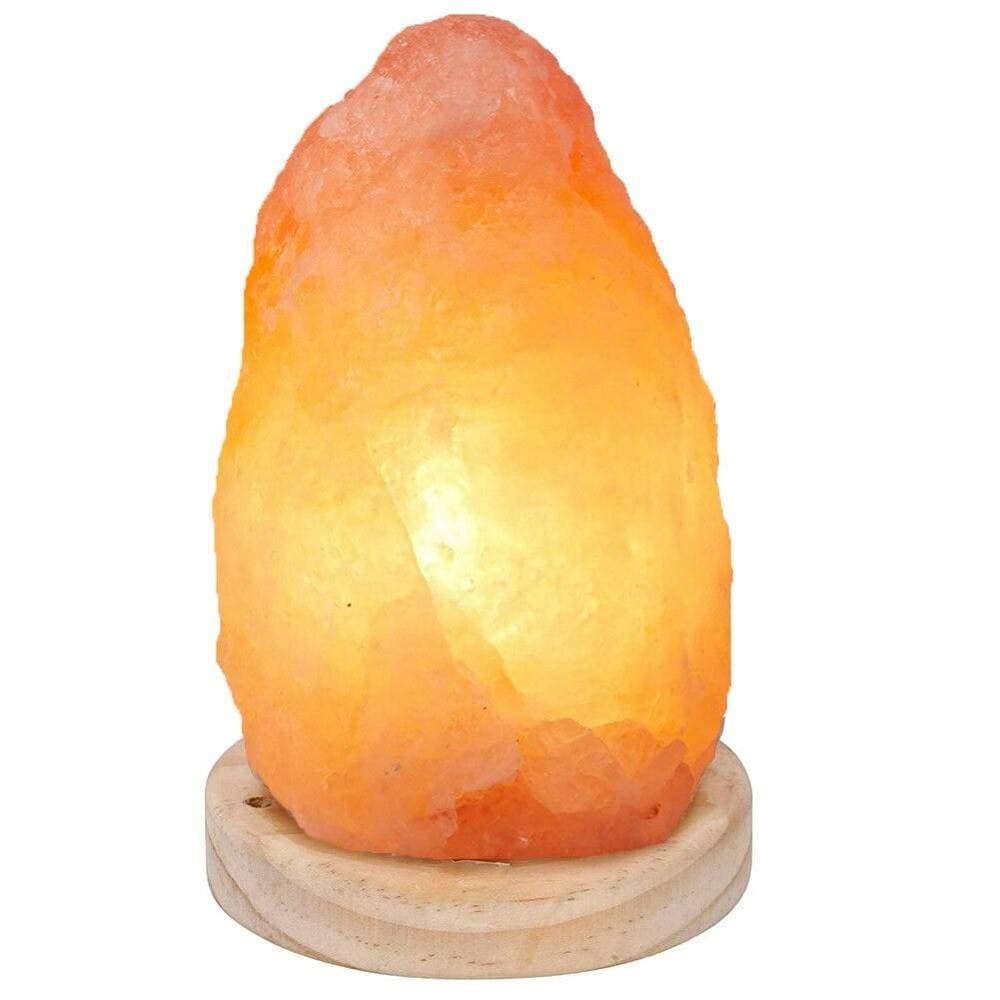 LAMPADA DI SALE HIMALAYA SALGEMMA GREZZA 700GR LUCE LED DA TAVOLO A BATTERIA - 2