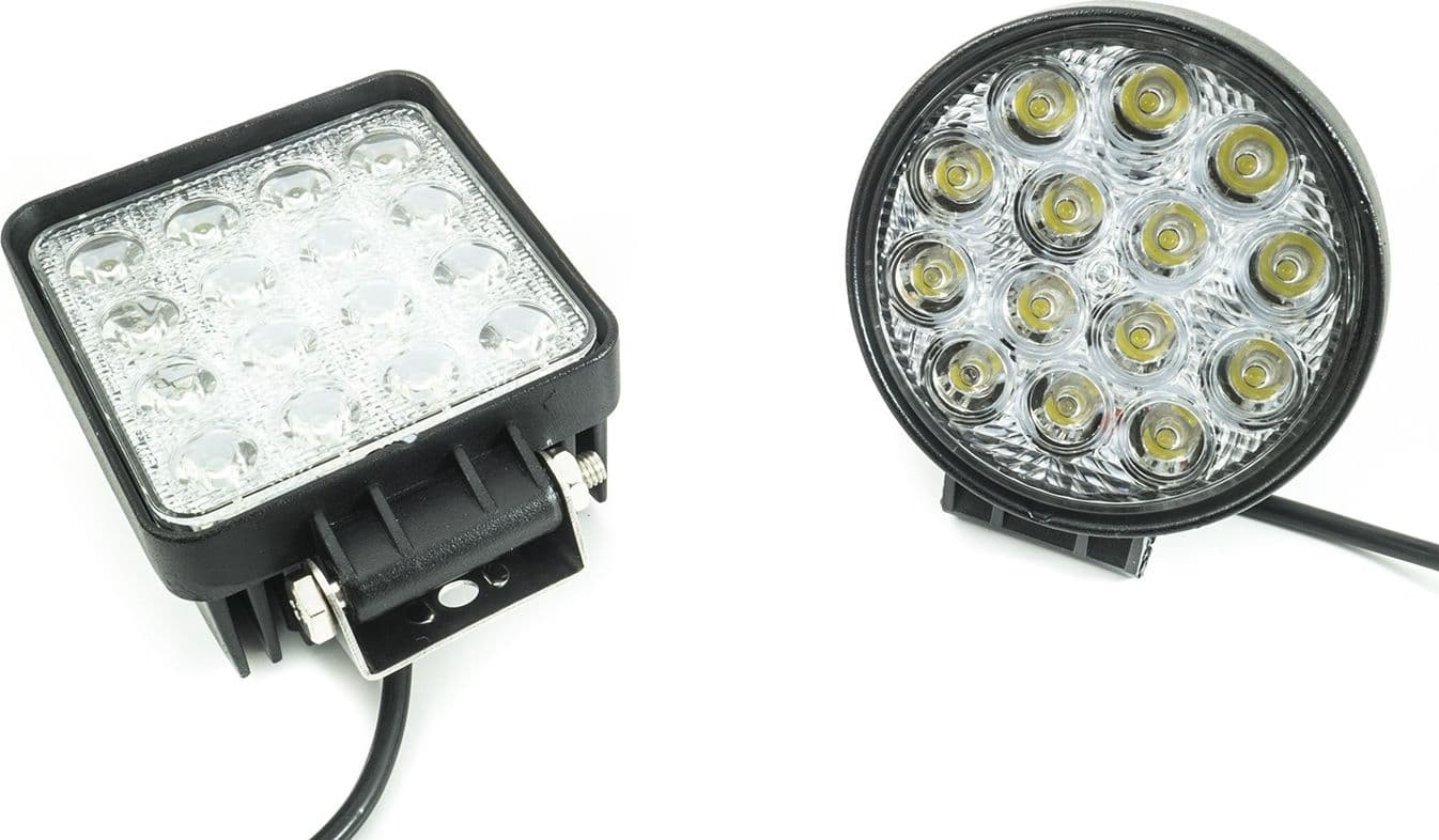 FARO SUPPLEMENTARE PROFONDITA AUTO TONDO QUADRATO LED 42W 6000K - 3