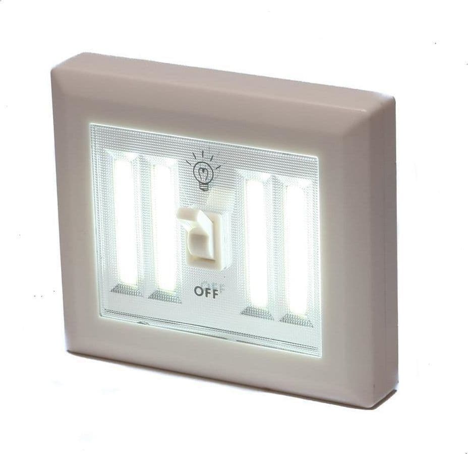 PUNTO LUCE LED CON INTERRUTTORE COB 3W FARETTO LAMPADA DA MURO PER ARMADIO - 2