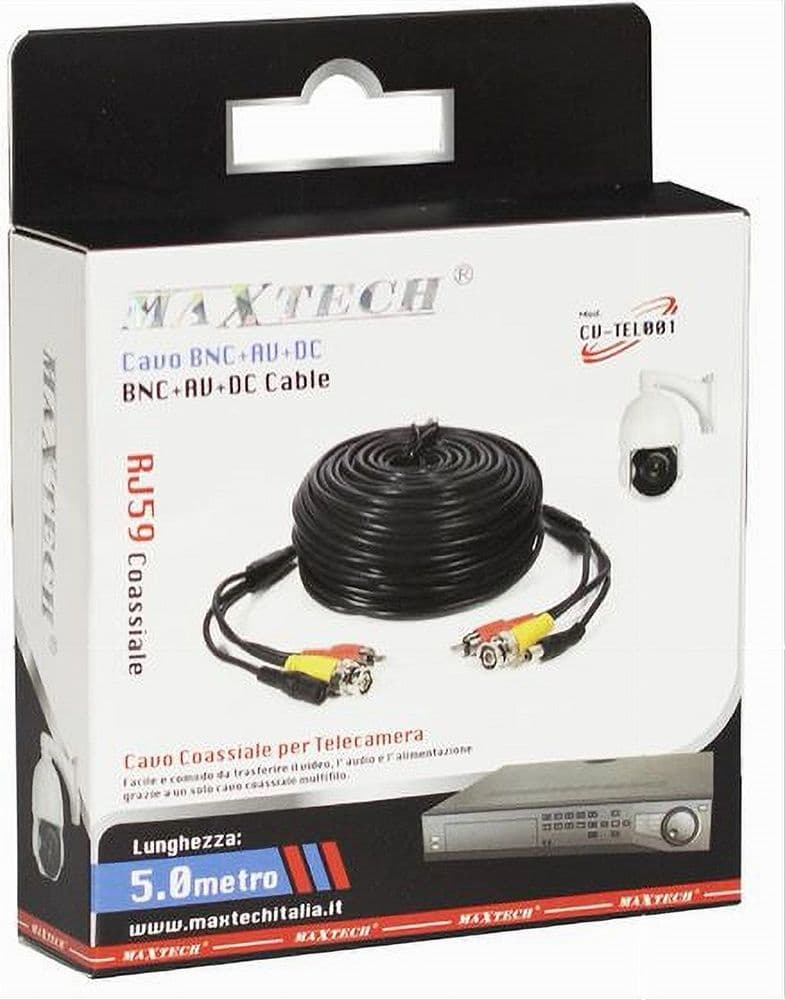 CAVO 5MT PER TELECAMERA COLLEGAMENTO DAL MONITOR ALLA CAMERA MAXTECH CV-TEL001 - 3