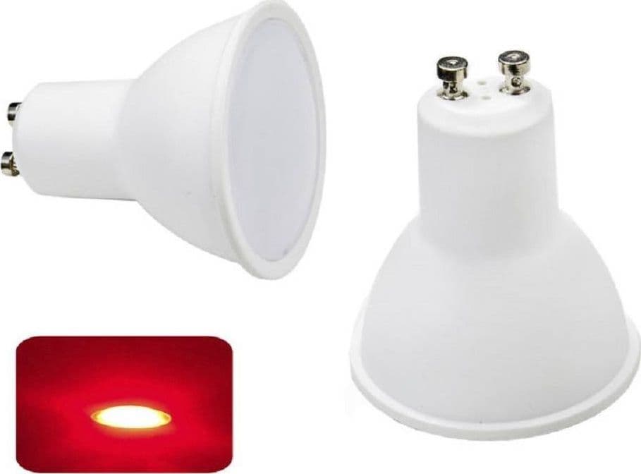 FARETTO LED GU10 6WATT LUCE COLORATA BLU ROSSA VERDE 220V LAMPADINA GU10 GU10 - 4