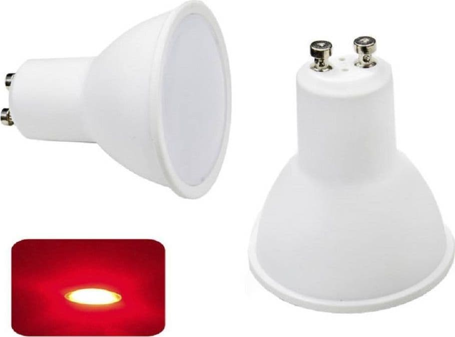 FARETTO LED GU10 6WATT LUCE COLORATA BLU ROSSA VERDE 220V LAMPADINA GU10 GU10 - 4
