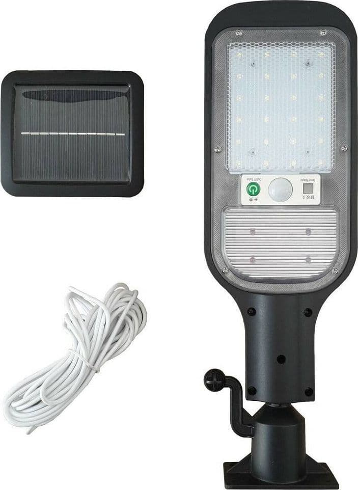 FARO LAMPIONE STRADALE PANNELLO SOLARE SENSORE DI MOVIMENTO 24 LED 120W JX-516 - 2