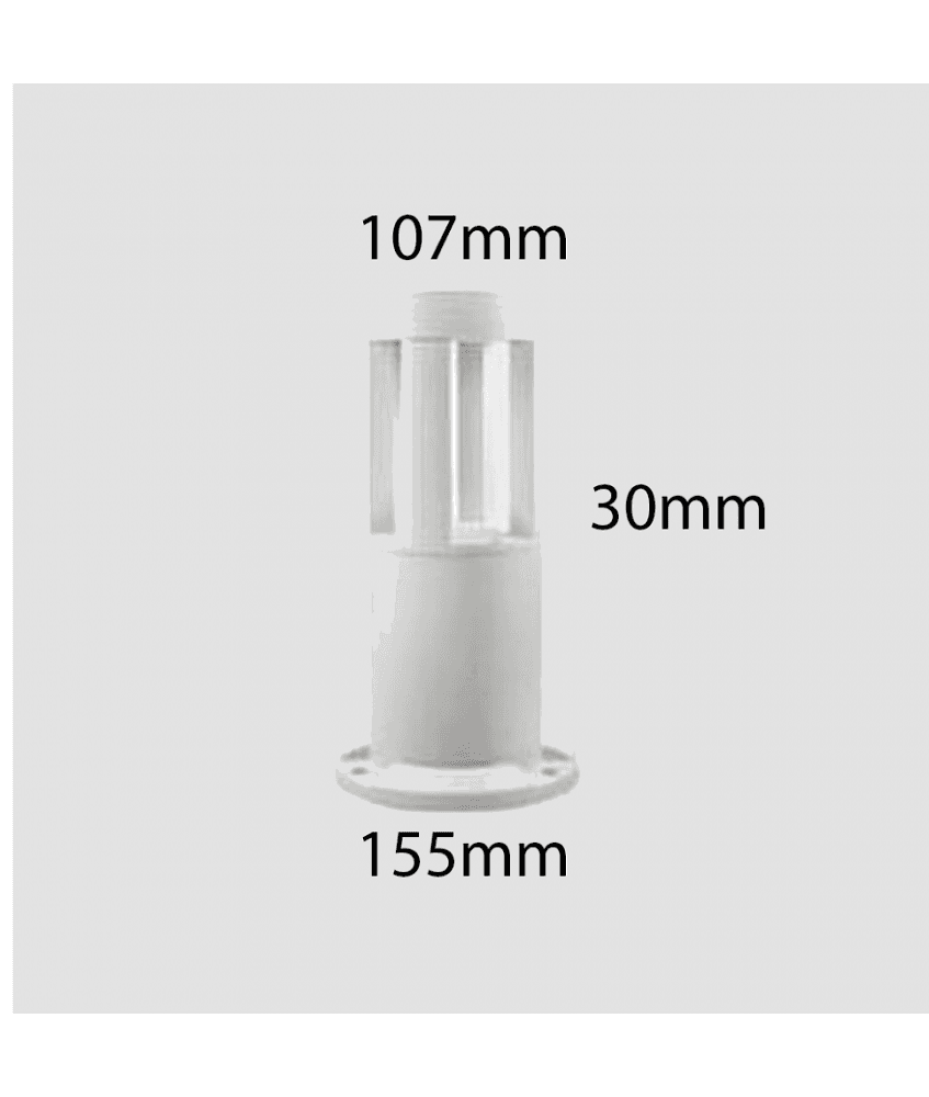 LAMPADA DA TERRA SEGNAPASSO DA GIARDINO IP65 IN ALLUMINIO VETRO 12 W ES59 BIANCO - 6