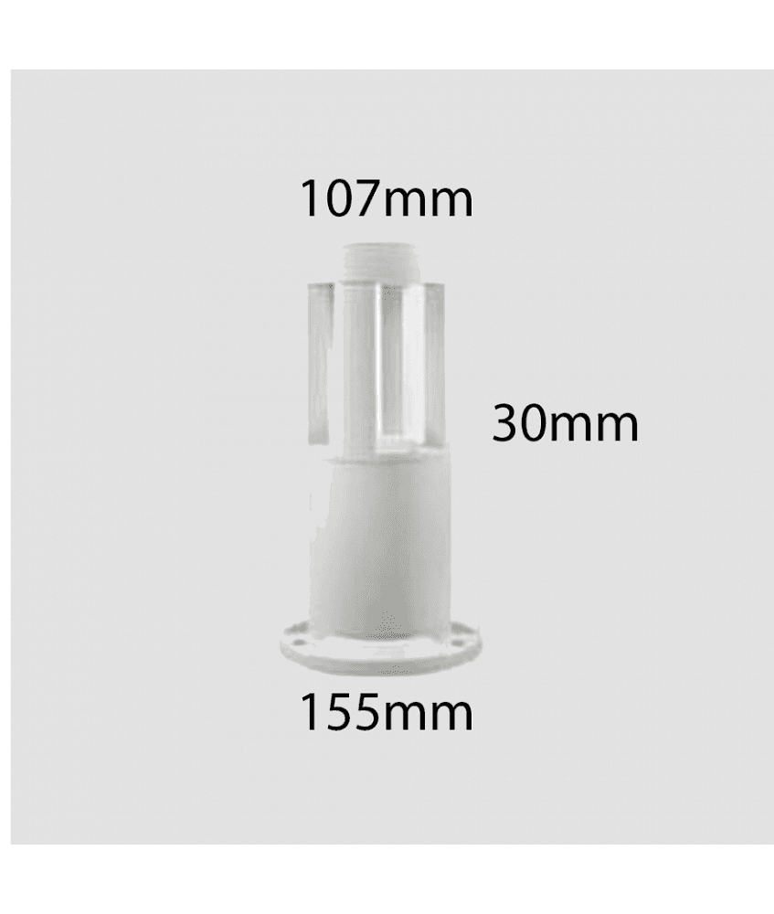 LAMPADA DA TERRA SEGNAPASSO DA GIARDINO IP65 IN ALLUMINIO VETRO 12 W ES59 BIANCO - 3