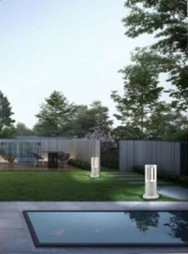 LAMPADA DA TERRA SEGNAPASSO DA GIARDINO IP65 IN ALLUMINIO VETRO 12 W ES59 BIANCO - 5